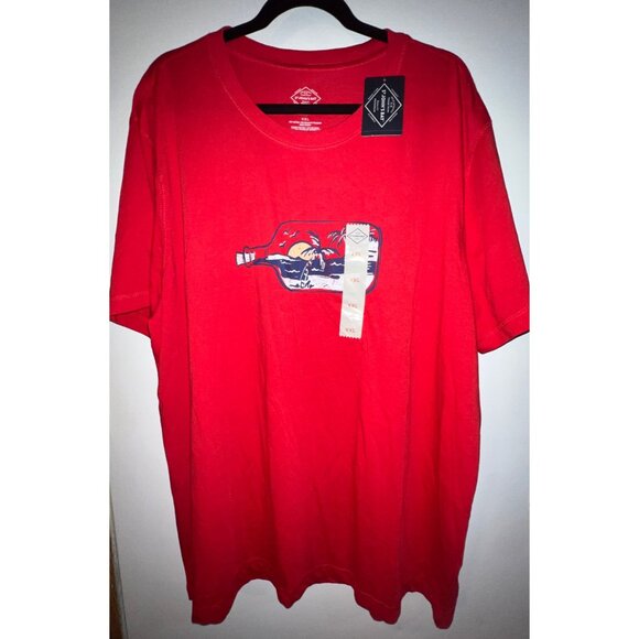 New St. Johns Bay Red Graphic Men’s T-Shirt XXL Classic Fit 60% Cotton - Picture 1 of 2